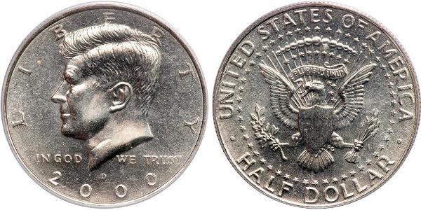 1/2 Dollar 美利堅合眾國 (1776 - ) 銀 John Fitzgerald Kennedy (1917-1963)