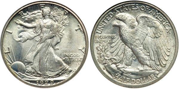 1/2 Dollar 美利堅合眾國 (1776 - ) 銀 