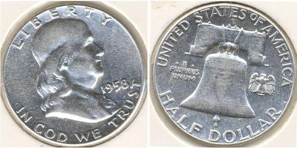 1/2 Dollar 美利堅合眾國 (1776 - ) 銀 Franklin Delano Roosevelt (1882-1945)