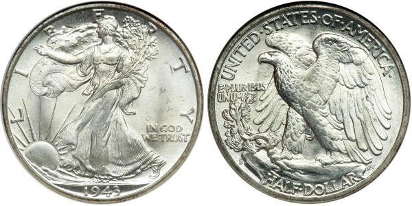 1/2 Dollar 美利堅合眾國 (1776 - ) 銀 
