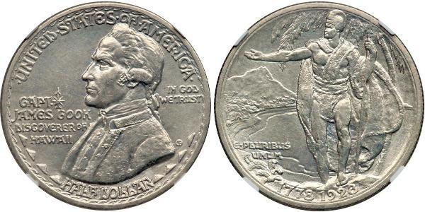 1/2 Dollar 美利堅合眾國 (1776 - ) 銀 James Cook