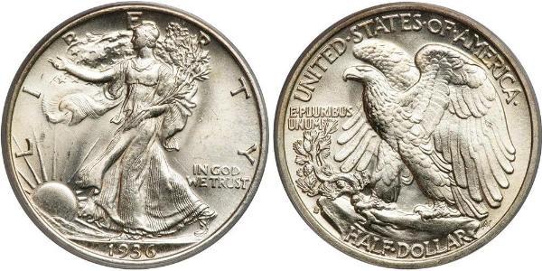 1/2 Dollar 美利堅合眾國 (1776 - ) 銀 