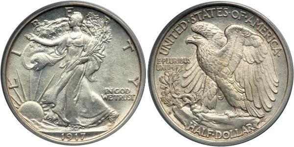 1/2 Dollar 美利堅合眾國 (1776 - ) 銀 