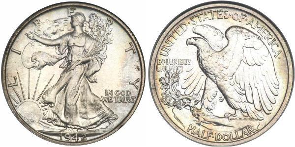 1/2 Dollar 美利堅合眾國 (1776 - ) 銀 