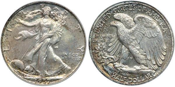 1/2 Dollar 美利堅合眾國 (1776 - ) 銀 