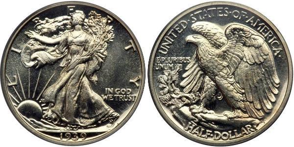 1/2 Dollar 美利堅合眾國 (1776 - ) 銀 