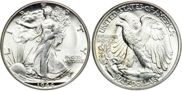 1/2 Dollar 美利堅合眾國 (1776 - ) 銀 