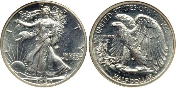 1/2 Dollar 美利堅合眾國 (1776 - ) 銀 