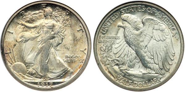 1/2 Dollar 美利堅合眾國 (1776 - ) 銀 