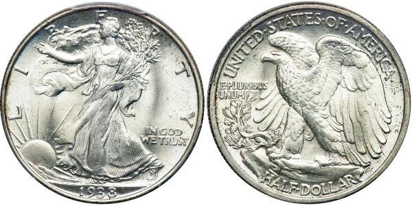 1/2 Dollar 美利堅合眾國 (1776 - ) 銀 