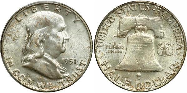 1/2 Dollar 美利堅合眾國 (1776 - ) 銀 Franklin Delano Roosevelt (1882-1945)