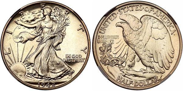 1/2 Dollar 美利堅合眾國 (1776 - ) 銀 