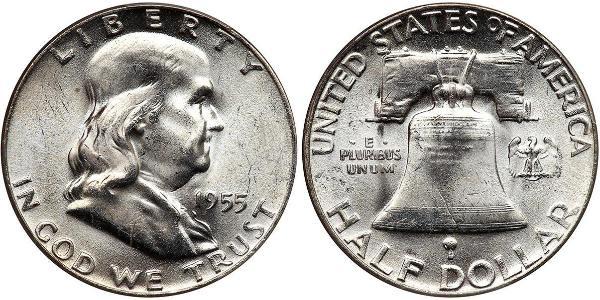 1/2 Dollar 美利堅合眾國 (1776 - ) 銀 Franklin Delano Roosevelt (1882-1945)