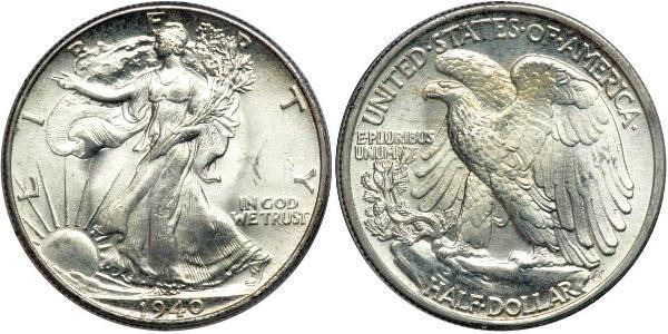 1/2 Dollar 美利堅合眾國 (1776 - ) 銀 