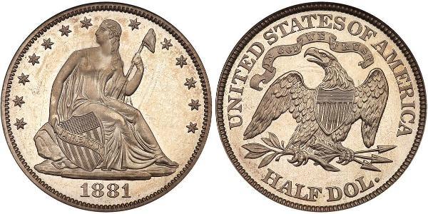 1/2 Dollar 美利堅合眾國 (1776 - ) 銀 