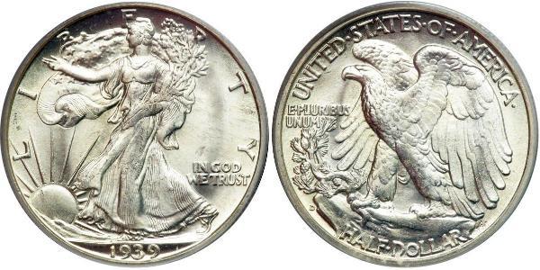 1/2 Dollar 美利堅合眾國 (1776 - ) 銀 