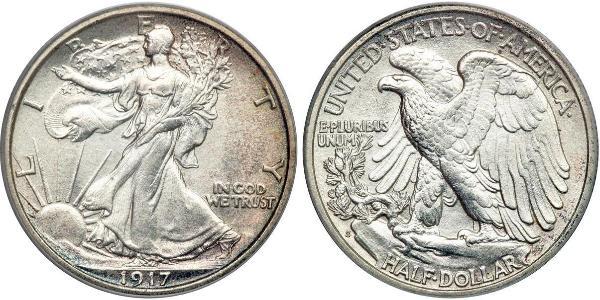 1/2 Dollar 美利堅合眾國 (1776 - ) 銀 