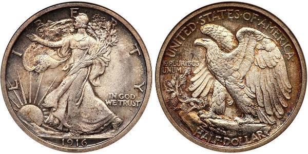 1/2 Dollar 美利堅合眾國 (1776 - ) 銀 