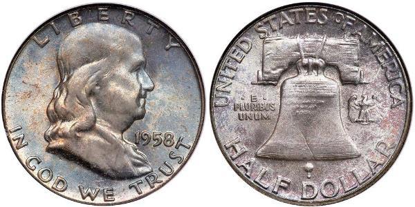 1/2 Dollar 美利堅合眾國 (1776 - ) 銀 Franklin Delano Roosevelt (1882-1945)
