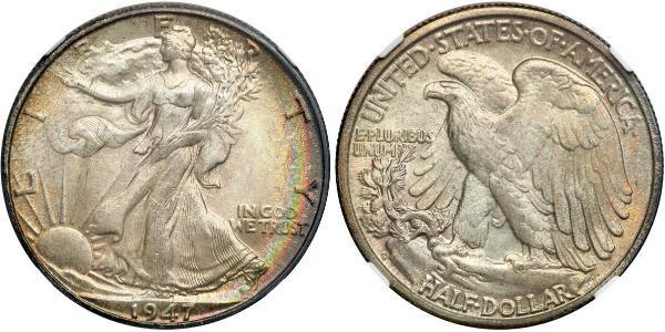 1/2 Dollar 美利堅合眾國 (1776 - ) 銀 