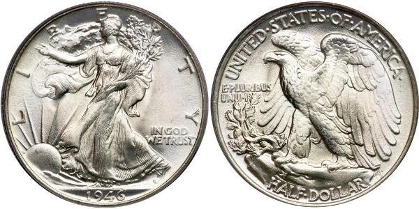 1/2 Dollar 美利堅合眾國 (1776 - ) 銀 