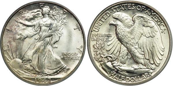 1/2 Dollar 美利堅合眾國 (1776 - ) 銀 