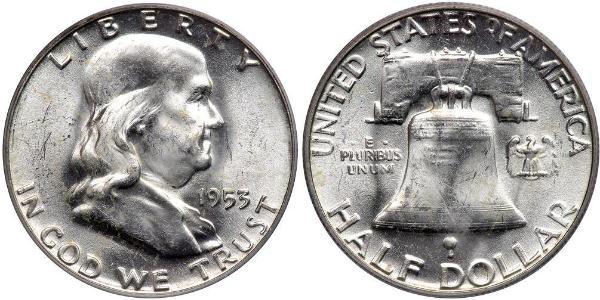 1/2 Dollar 美利堅合眾國 (1776 - ) 銀 Franklin Delano Roosevelt (1882-1945)