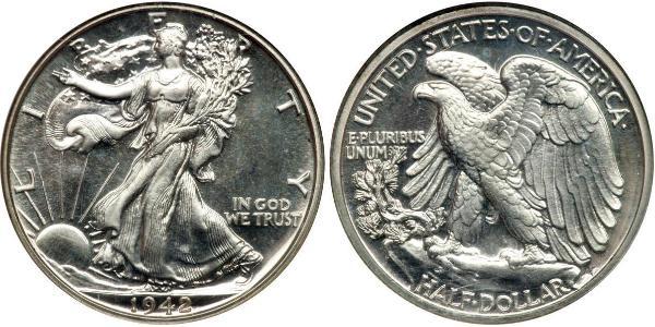 1/2 Dollar 美利堅合眾國 (1776 - ) 銀 