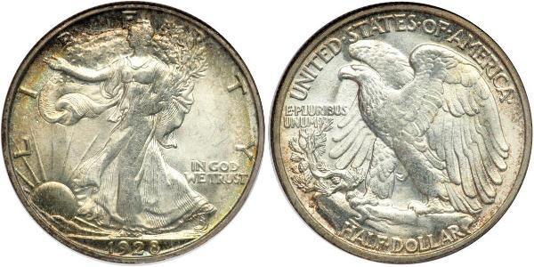 1/2 Dollar 美利堅合眾國 (1776 - ) 銀 