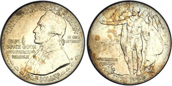 1/2 Dollar 美利堅合眾國 (1776 - ) 銀 James Cook