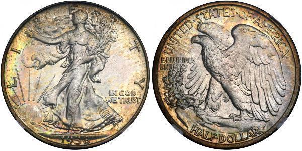 1/2 Dollar 美利堅合眾國 (1776 - ) 銀 