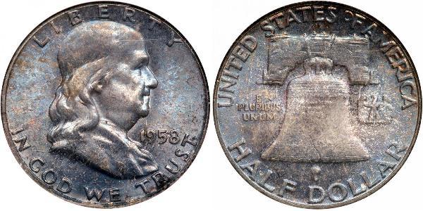 1/2 Dollar 美利堅合眾國 (1776 - ) 銀 Franklin Delano Roosevelt (1882-1945)