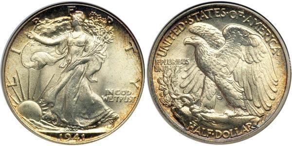 1/2 Dollar 美利堅合眾國 (1776 - ) 銀 