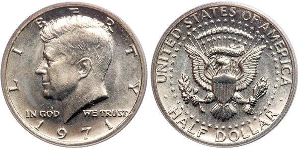 1/2 Dollar 美利堅合眾國 (1776 - ) 銀 John Fitzgerald Kennedy (1917-1963)