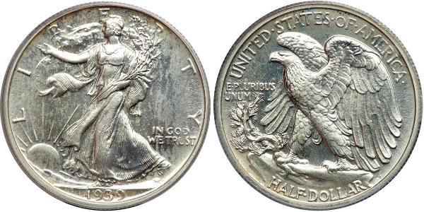 1/2 Dollar 美利堅合眾國 (1776 - ) 銀 