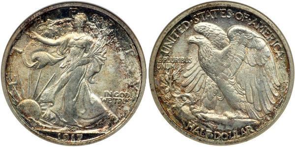 1/2 Dollar 美利堅合眾國 (1776 - ) 銀 