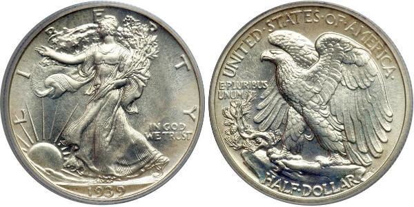 1/2 Dollar 美利堅合眾國 (1776 - ) 銀 