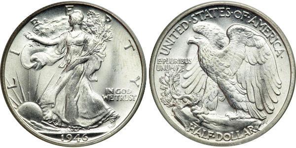1/2 Dollar 美利堅合眾國 (1776 - ) 銀 