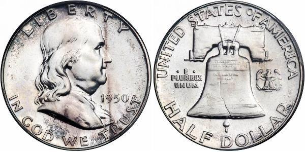 1/2 Dollar 美利堅合眾國 (1776 - ) 銀 Franklin Delano Roosevelt (1882-1945)