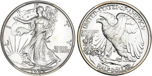 1/2 Dollar 美利堅合眾國 (1776 - ) 銀 