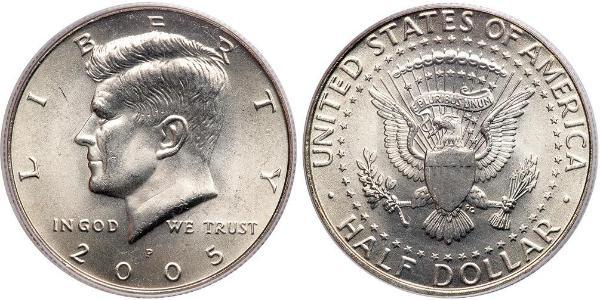 1/2 Dollar 美利堅合眾國 (1776 - ) 銀 John Fitzgerald Kennedy (1917-1963)
