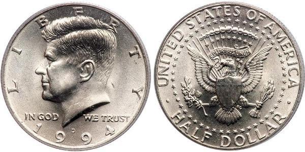 1/2 Dollar 美利堅合眾國 (1776 - ) 銀 John Fitzgerald Kennedy (1917-1963)