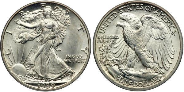1/2 Dollar 美利堅合眾國 (1776 - ) 銀 