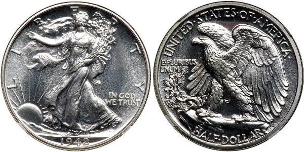 1/2 Dollar 美利堅合眾國 (1776 - ) 銀 