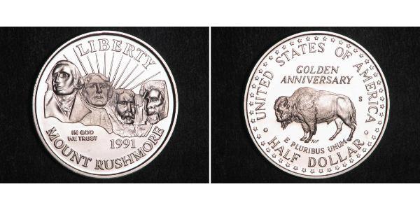 1/2 Dollar / 50 Cent 美利堅合眾國 (1776 - ) 銅/镍 