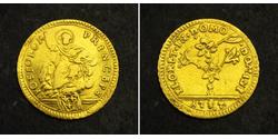 1/2 Doppia Папська держава (752-1870) Золото Пій VI ( 1717-1799)