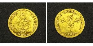 1/2 Doppia Папська держава (752-1870) Золото Пій VI ( 1717-1799)