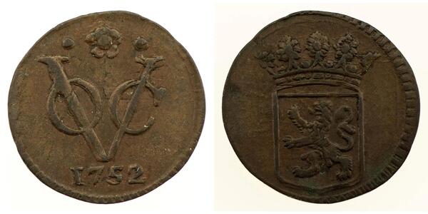 1/2 Duit Республика Соединённых провинций (1581 - 1795) Медь 