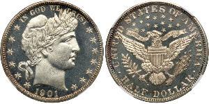 1/2 Dólar Estados Unidos de América (1776 - ) Plata 