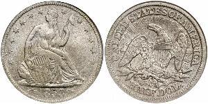 1/2 Dólar Estados Unidos de América (1776 - ) Plata 